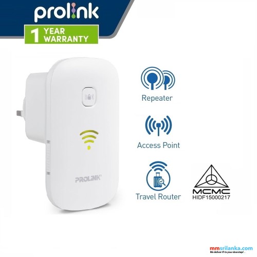 Prolink PEN1201 300Mbps Wi-Fi Range Extender Wireless Repeater Wireless Booster 